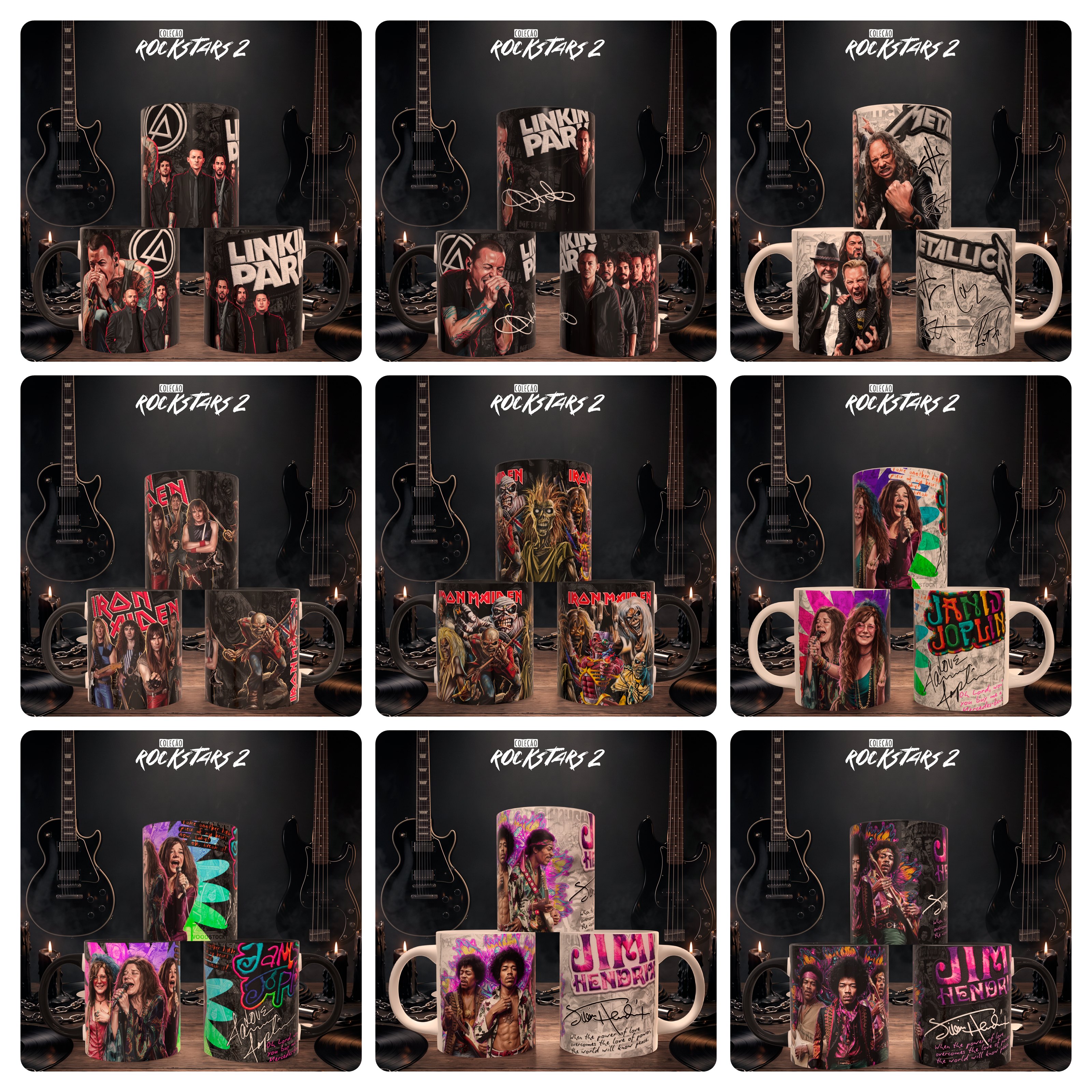 30 Artes para Caneca Rockstars Vol.2 Arquivo em Png  2
