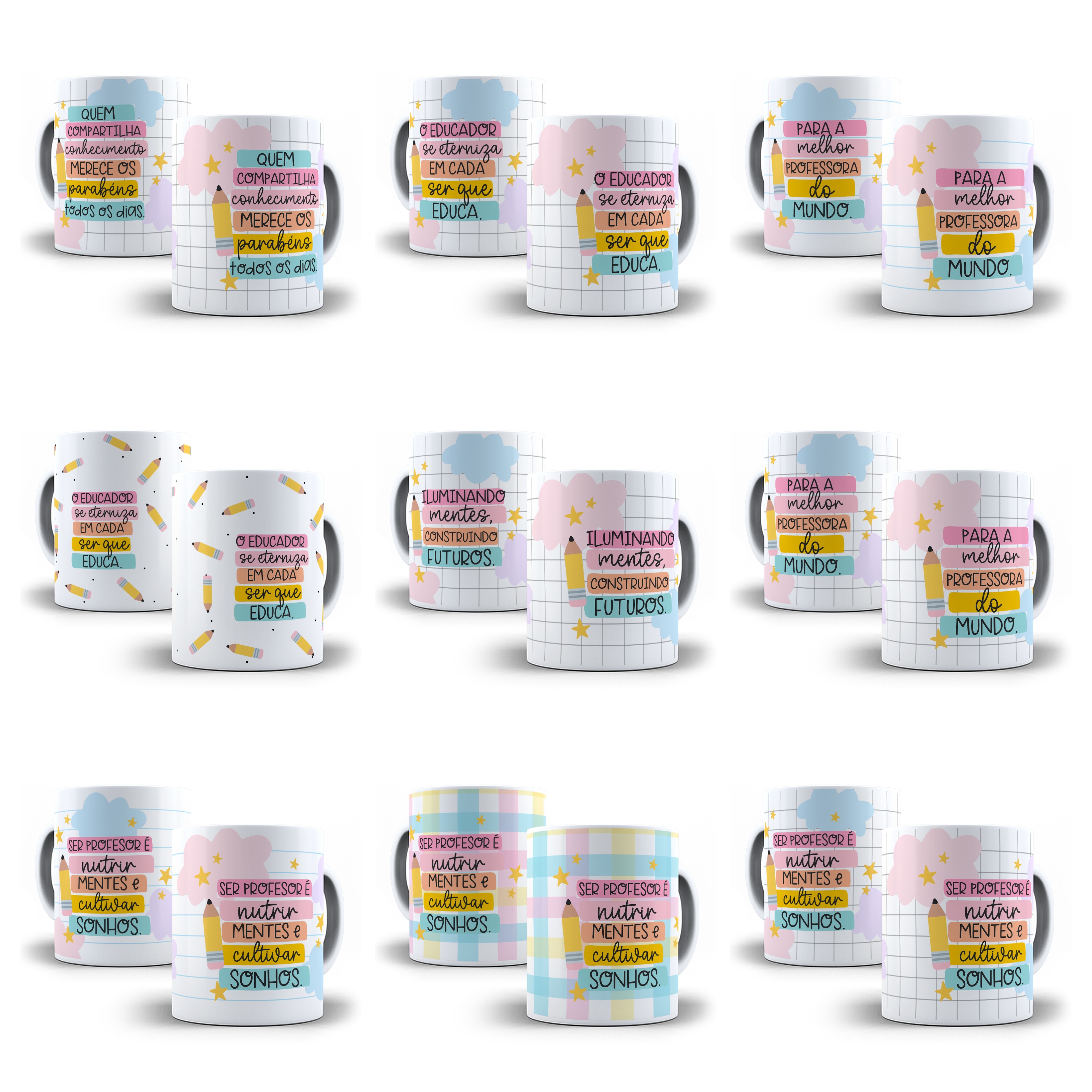 24 Artes para Caneca e Cartões e Tags Dia dos Professores Arquivo em Png 4