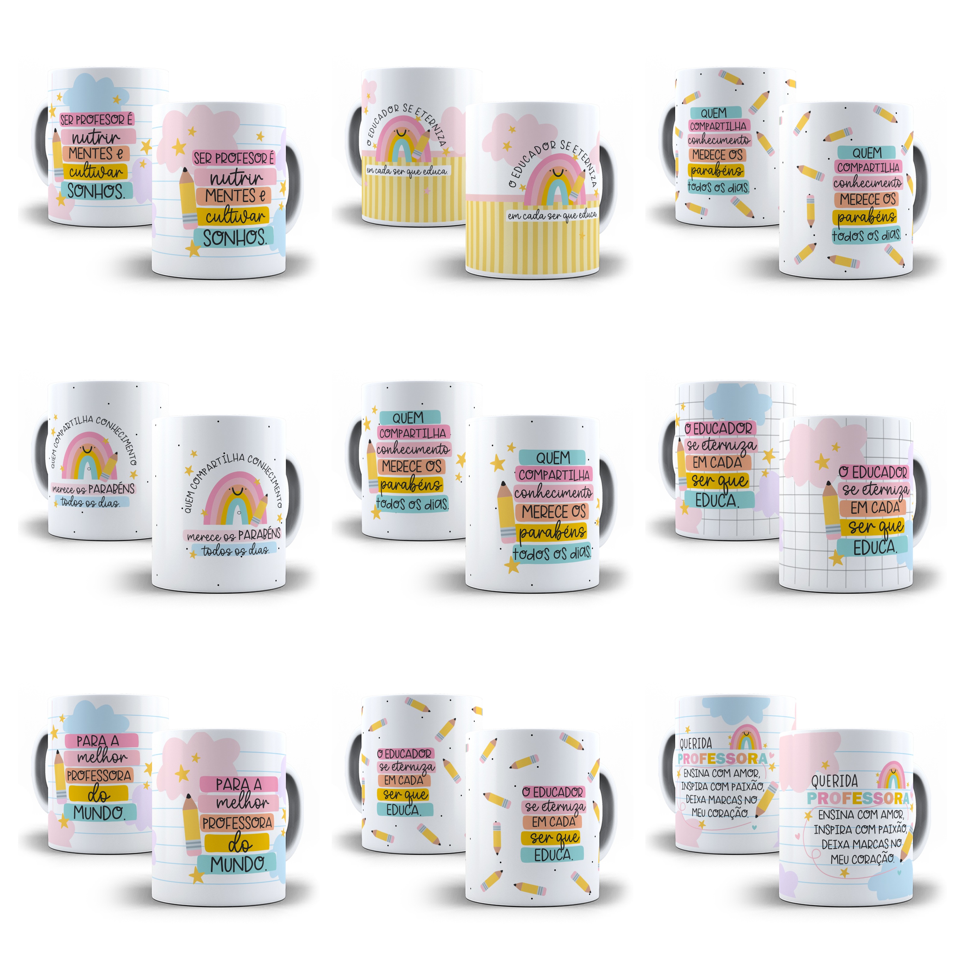 24 Artes para Caneca e Cartões e Tags Dia dos Professores Arquivo em Png 5