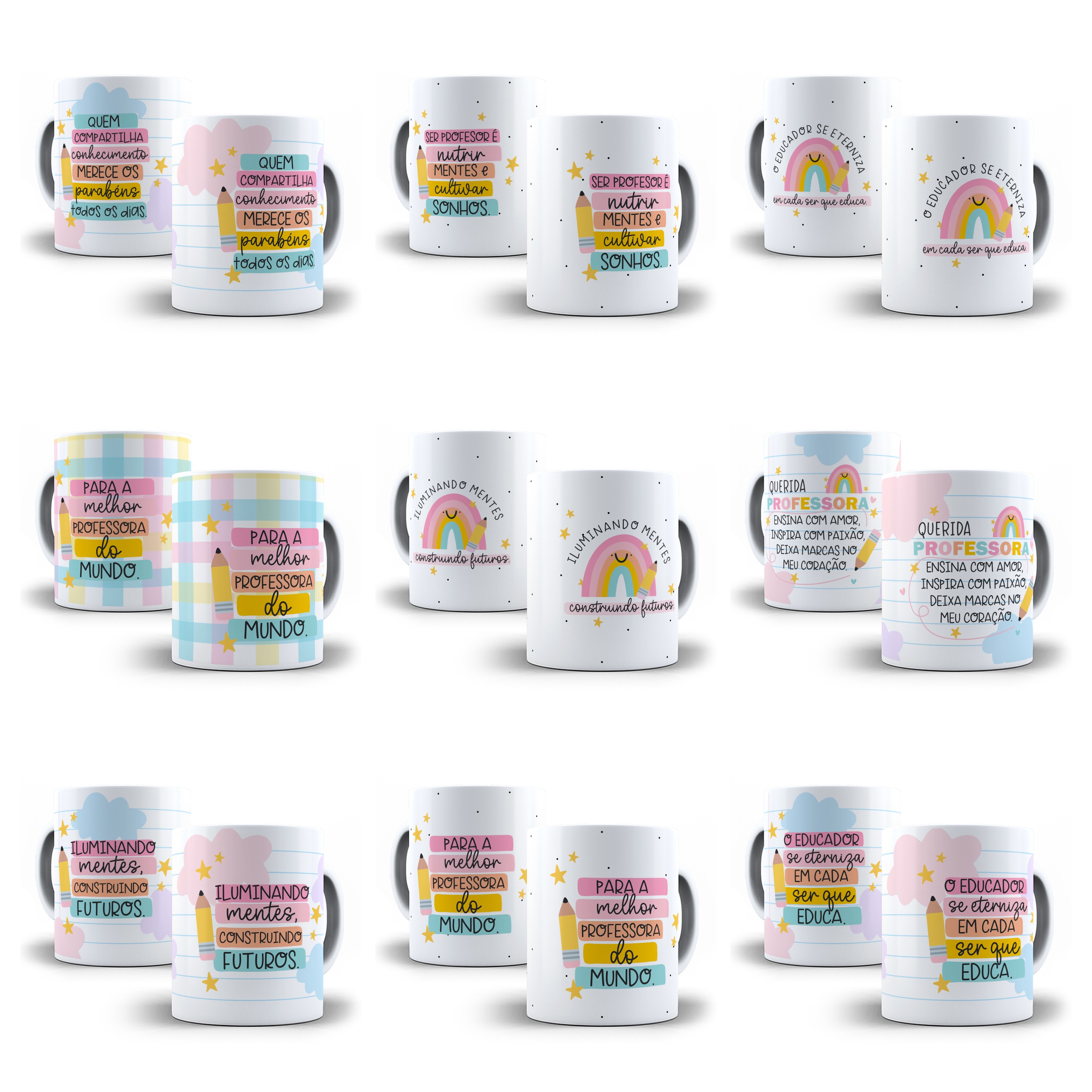 24 Artes para Caneca e Cartões e Tags Dia dos Professores Arquivo em Png 6