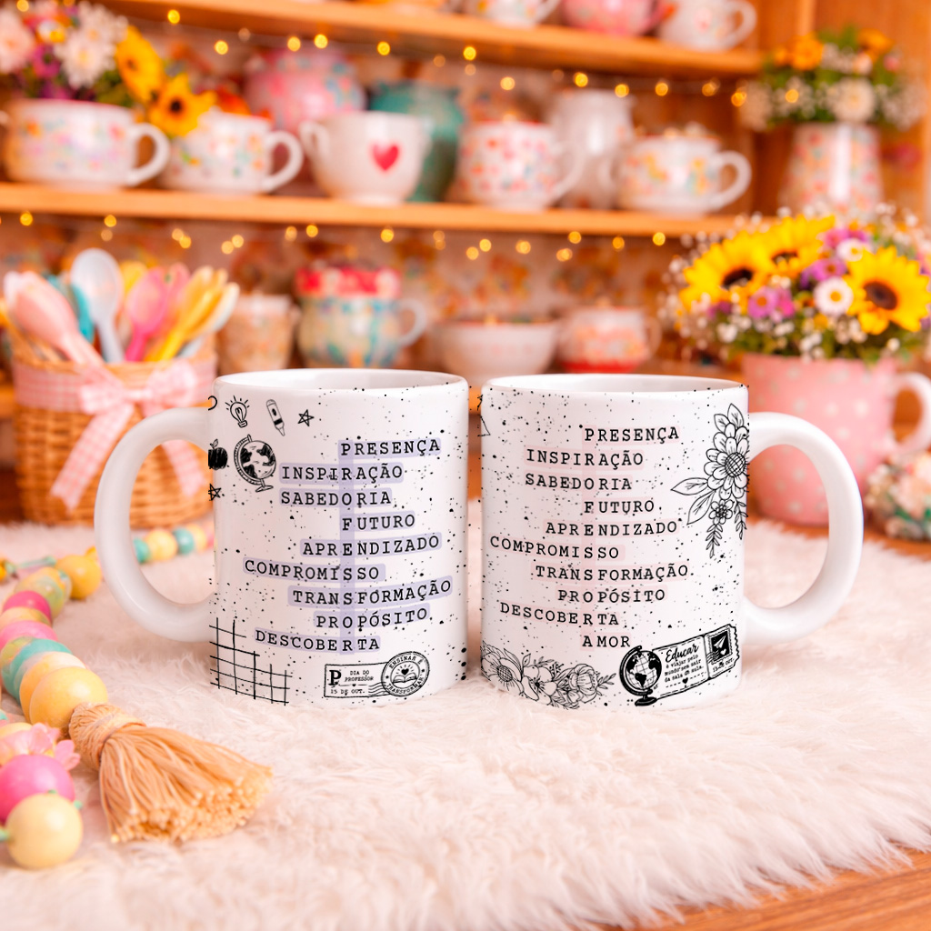 10 Artes para Caneca Dia dos Professores Minimalista Arquivo Editável 7