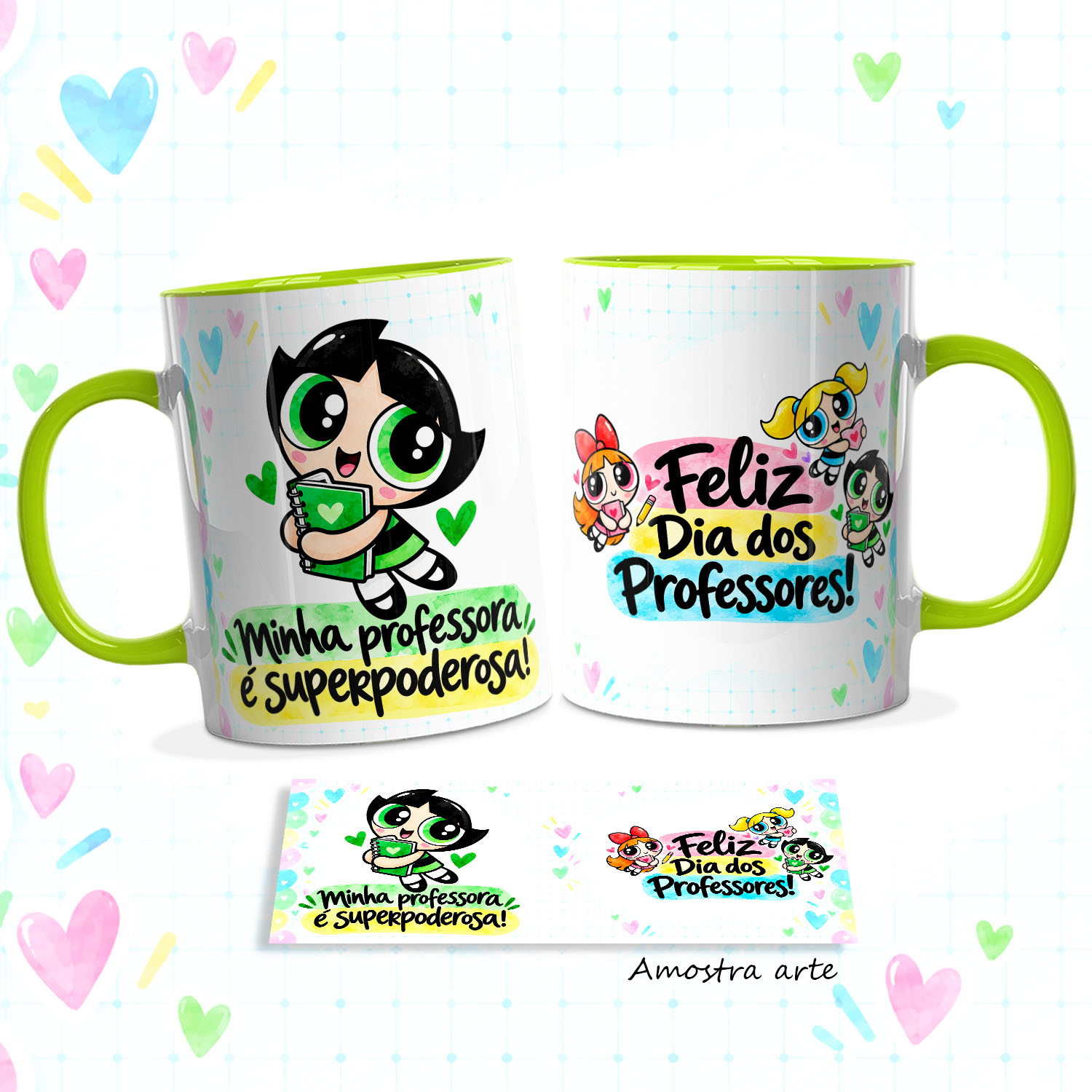 12 Artes para Caneca Professoras Superpoderosas - Meninas Super Poderosas Arquivo em Jpg 3