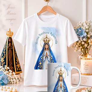 20 Artes para Camisa e Caneca Nossa Senhora Aparecida Arquivo Editável Arquivo em Jpg