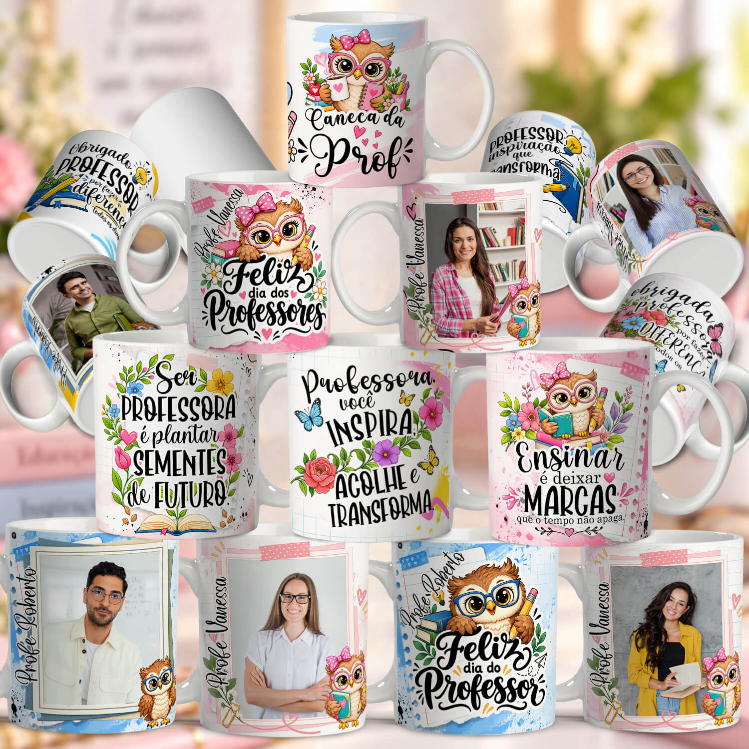 21 Artes para Caneca Dia Dos Professores Coruja Arquivo Editável  1
