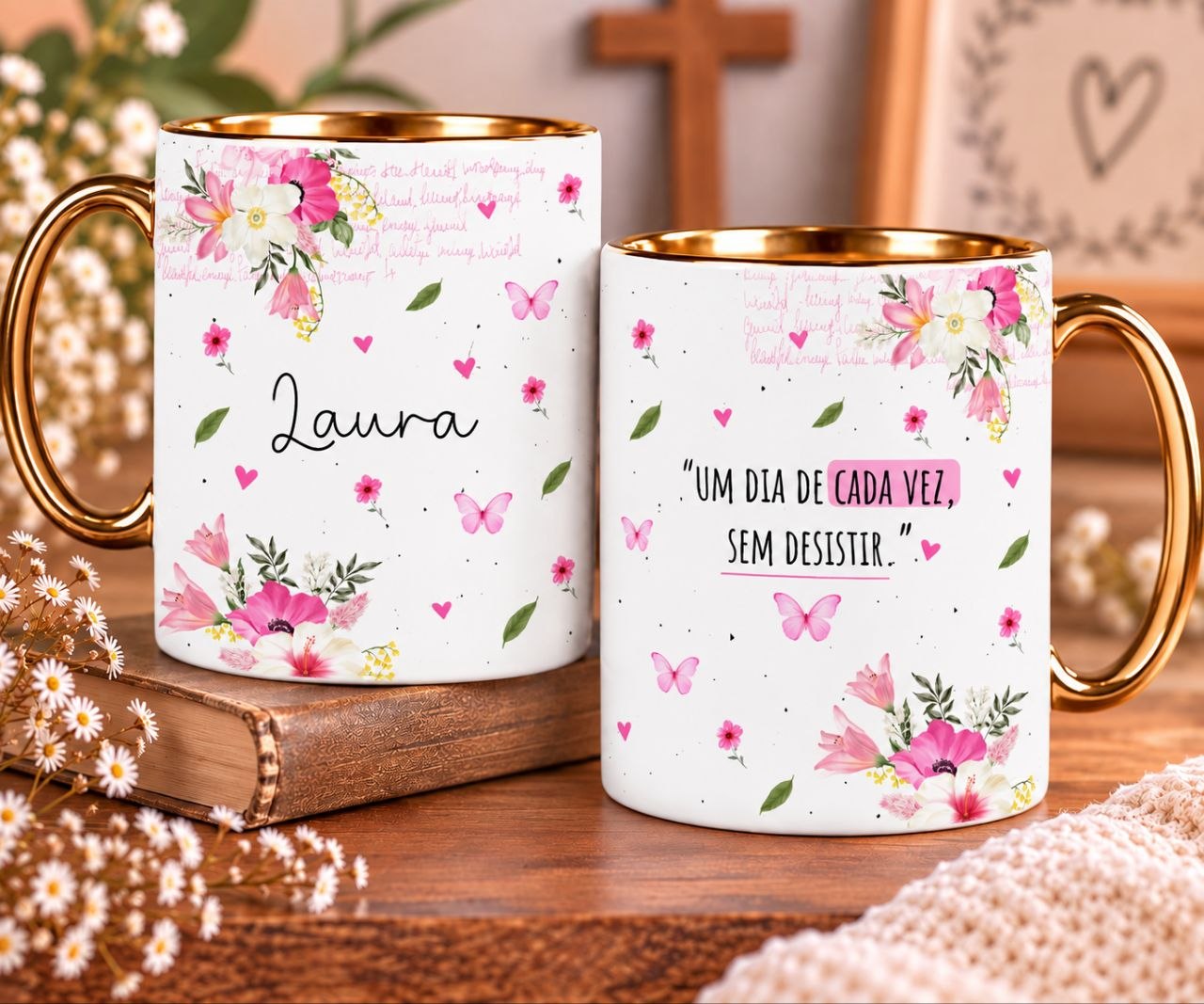 8 Artes para Caneca Frases Inspira e Floresça Arquivo em Jpg 3