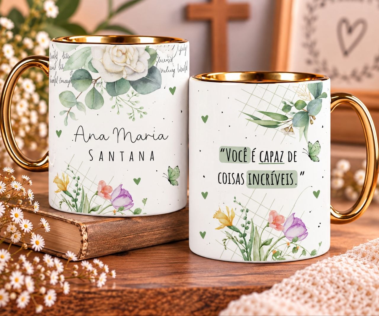 8 Artes para Caneca Frases Inspira e Floresça Arquivo em Jpg 4