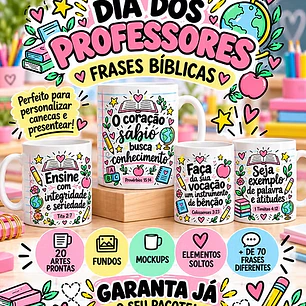 20 Artes para Caneca Dia dos Professores Frases Biblicas Arquivo em Png