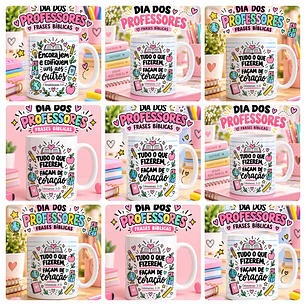 20 Artes para Caneca Dia dos Professores Frases Biblicas Arquivo em Png