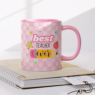 Artes para Caneca Professora Best Teacher Ever em Png