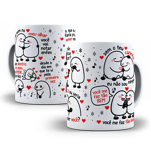 Artes para Caneca Flork Olha bem no meu olhar, você vai notar, enfim, Que dentro de mim, o amor se fez - Música Ferrugem em Png