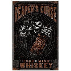 Cartel Metálico Reaper's Curse Sour Mash Whiskey Moto