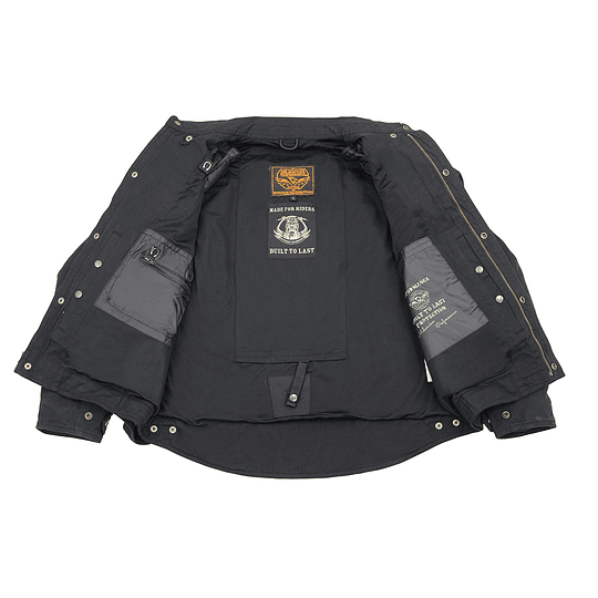 Chaqueta Con Protecciones Para Vestir/Moto Negra - Image 3