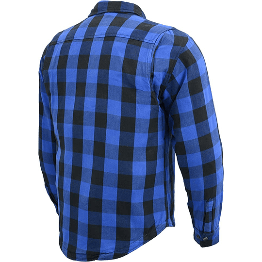 Chaqueta Con Protecciones Para Vestir/Moto Azul/Negra - Image 3