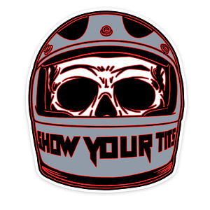 Show Yours Helmet Skull Mini Calcomania / Sticker Moto