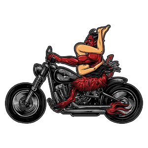 Hell ride Mini Calcomania / Sticker Moto