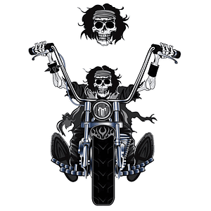 Reaper Biker Mini Calcomania / Sticker Moto