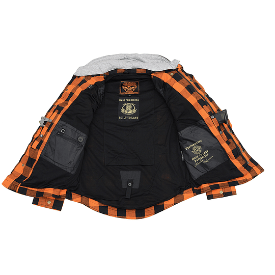 Chaqueta con Protecciones para Vestir/Moto Naranja/Negro - Image 8