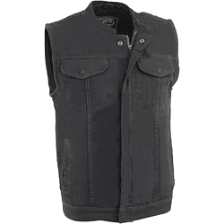 Chaleco Vest de Jeans Negro Milwaukee Leather