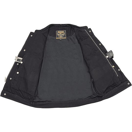 Chaleco Vest de Jeans Negro Milwaukee Leather - Image 3
