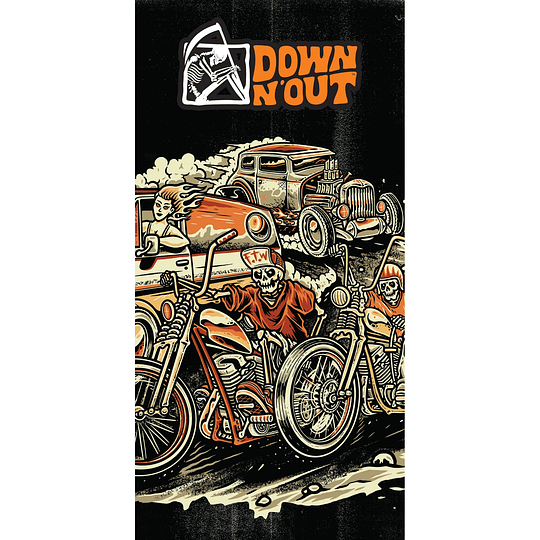 DOWN N´ OUT Banner 4 Life Rat Rod & Motorcycle - Image 1