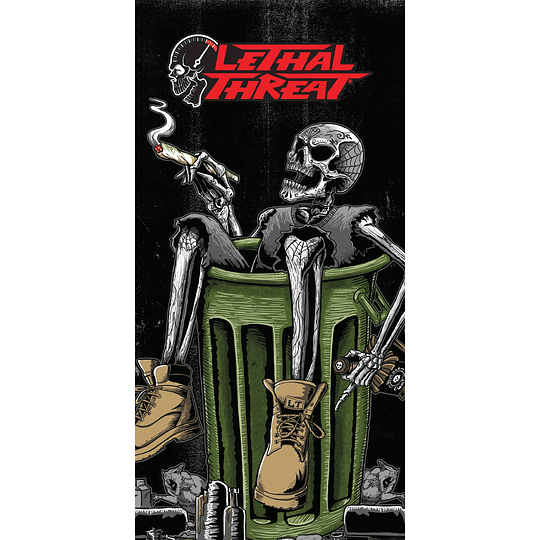 LETHAL THREAT Banner Skull And Trasher - Image 1