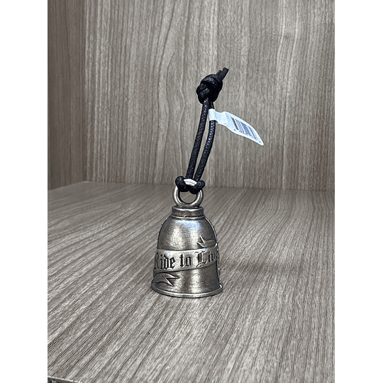 Campana Guardian Bell Live To Ride Ribbon Pewter