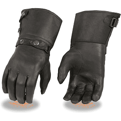 Guante de cuero negro largo Milwaukee Leather