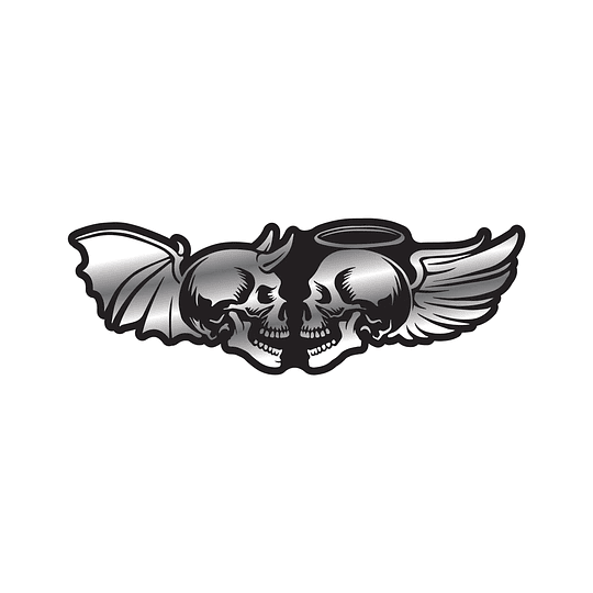 Lethal Threat Peel N Stick Angel & Devil Skull ABS Emblem - Image 3
