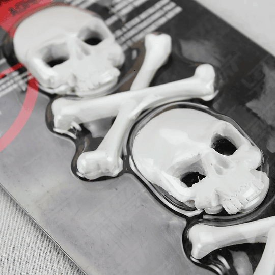 Lethal Threat Peel N Stick Skull & Cross Bone Skull - Image 3