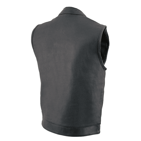Chaleco Vest de cuero negro con tecnología TFL COOL TEC Milwaukee Leather - Image 3