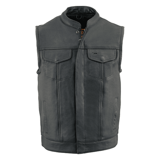 Chaleco Vest de cuero negro con tecnología TFL COOL TEC Milwaukee Leather - Image 4