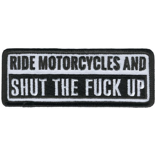 HOT LEATHERS Parche Patch Ride Motorcycles Shut 4x2