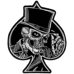 HOT LEATHERS Parche Patch Top Hat Skull 4x5