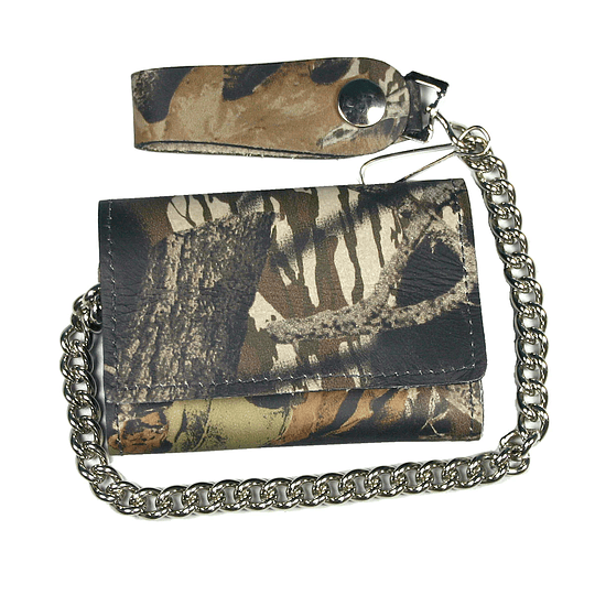 HOT LEATHERS Billetera Wallet Trifold Camow/Chain