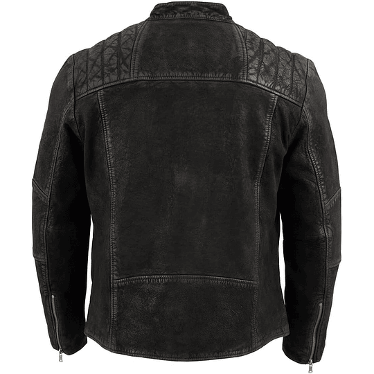 Milwaukee Leather Chaqueta de cuero negra fashion - Image 5