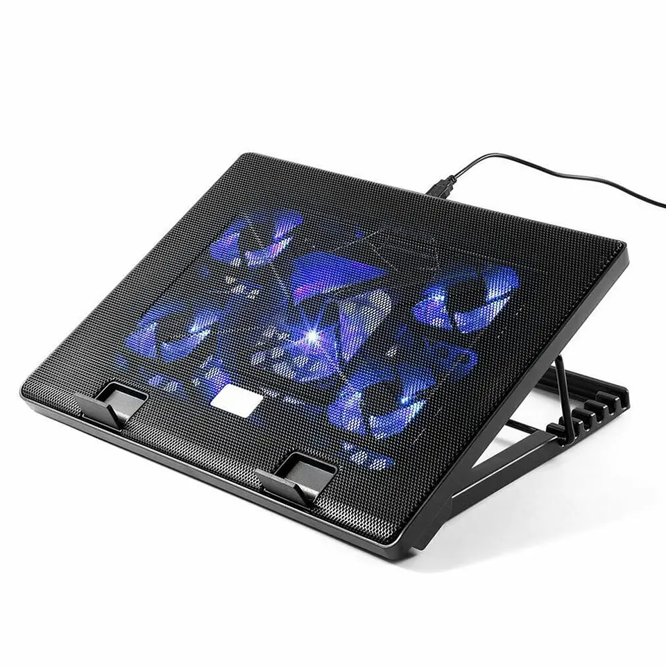 ventilador Notebook 12″-17″, 5 ventiladores, 2 puertos USB 1
