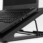 ventilador Notebook 12″-17″, 5 ventiladores, 2 puertos USB 3