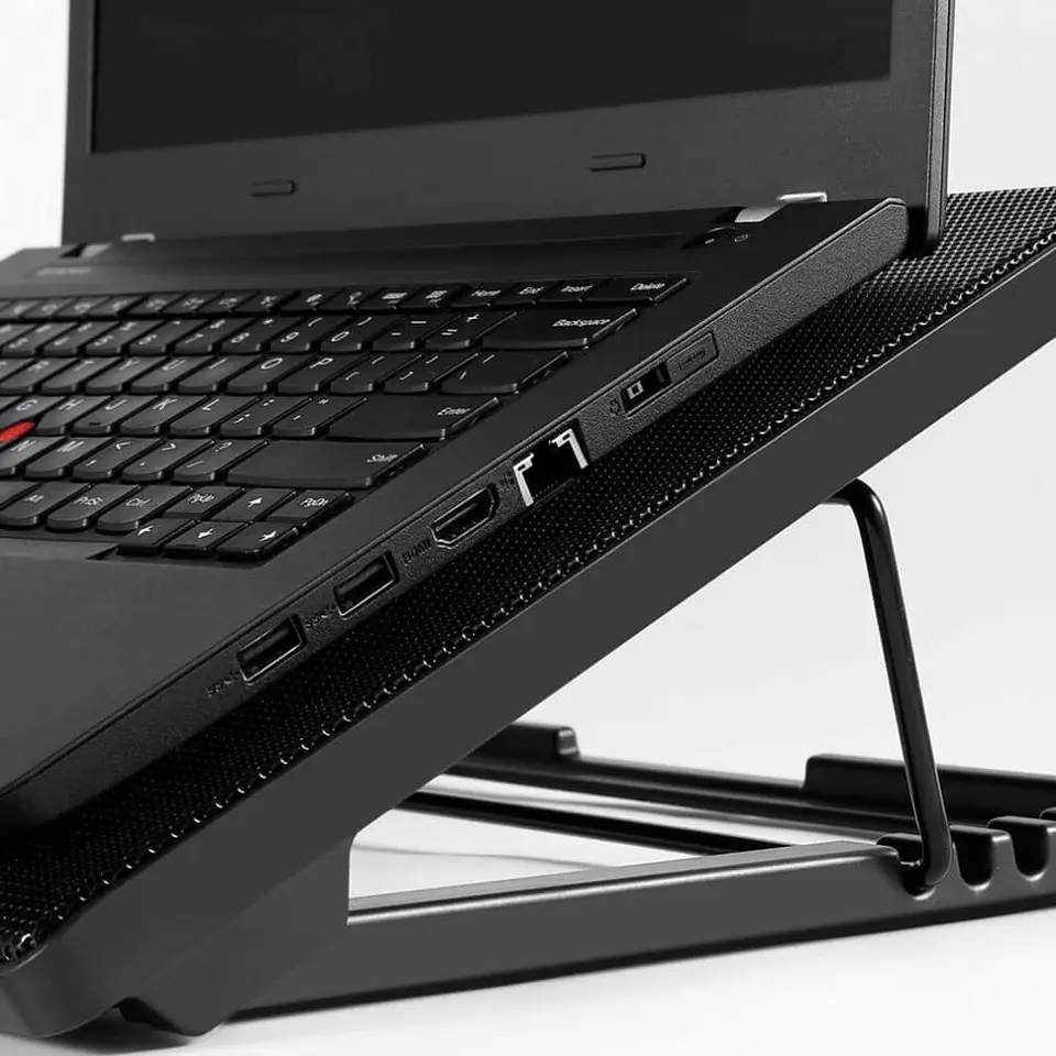 ventilador Notebook 12″-17″, 5 ventiladores, 2 puertos USB 3