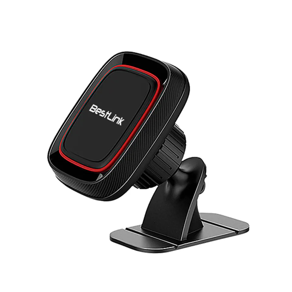 Soporte Magnético con base autoadhesiva y rotación 360° negro 1