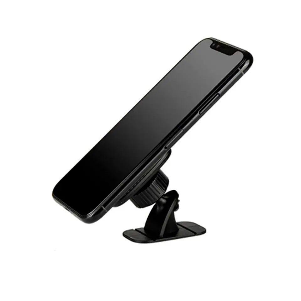 Soporte Magnético con base autoadhesiva y rotación 360° negro 4