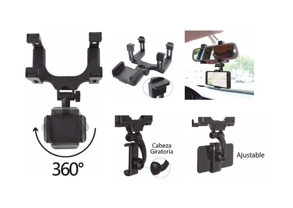 Soporte para smartphone espejo retrovisor DBLUE 2