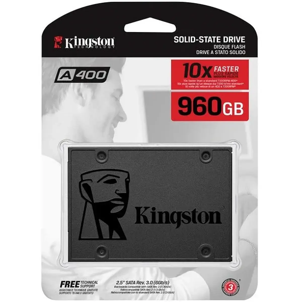 960GB DISCO SSD KNG 500/320MB/s L/E A400 Sata3 | Easytech store