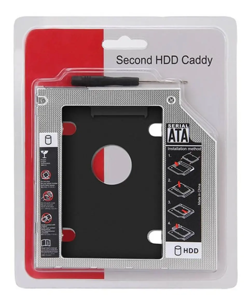 Estructura para disco duro HDD CADDY SATA 12.7mm 2