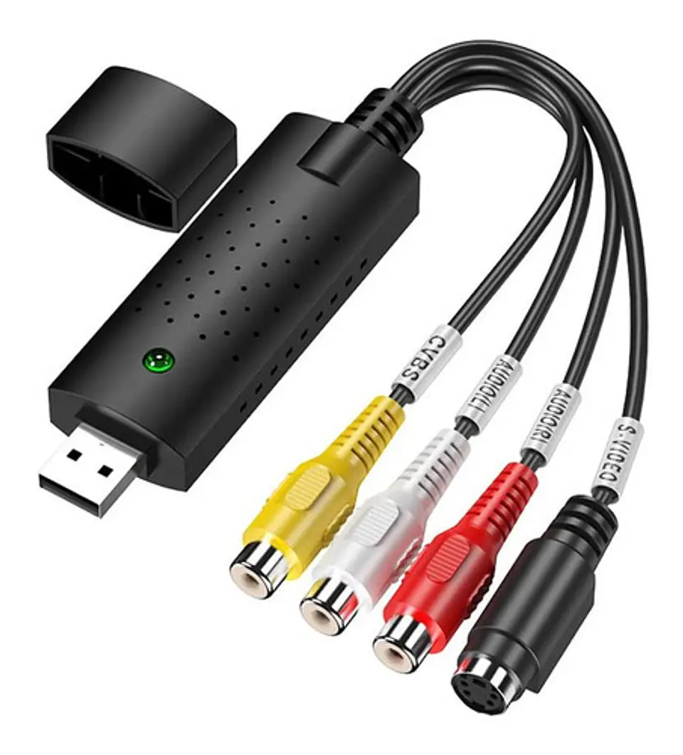 Capturadora de audio video USB para AV RCA, VHS y DVR 1