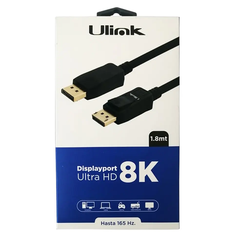 Cable Display port Macho a macho 1.4 8K 60Hz 2