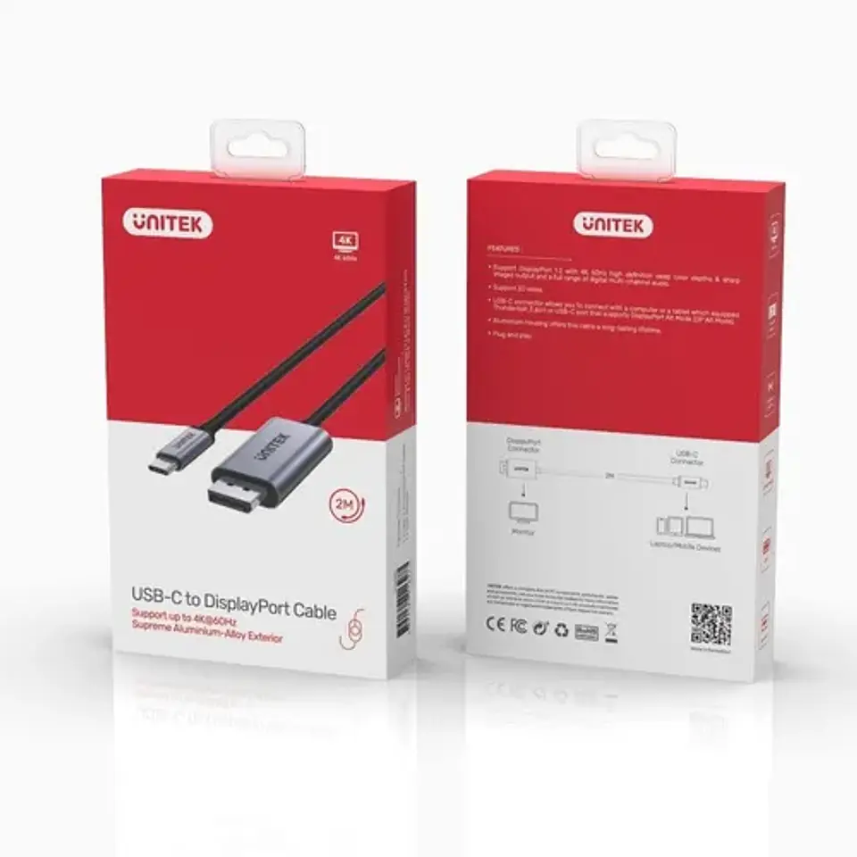 Cable USB-C a DisplayPort 1.2 4K 60Hz 2
