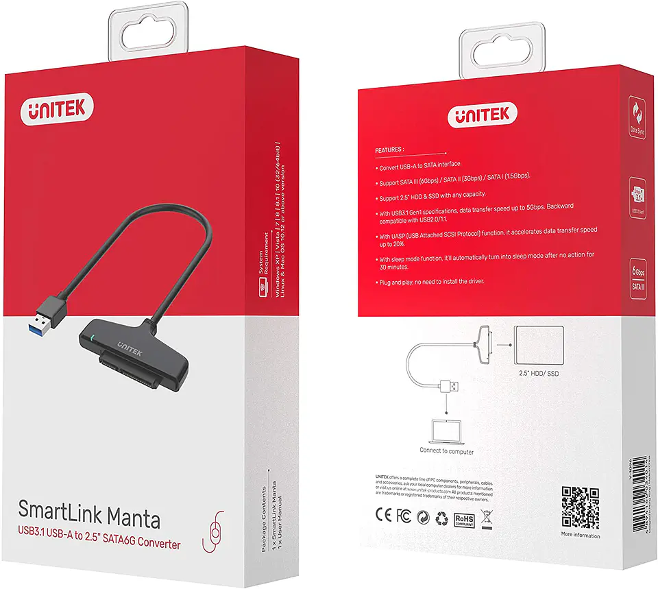 Adaptador USB 3.0 a sata 6G (solo para discos 2,5″) 2