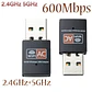 Adaptador WIFI usb 2.0 de 600Mbps 2.4/5G - Miniatura 2