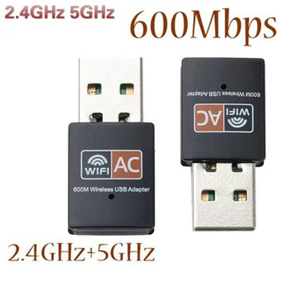 Adaptador WIFI usb 2.0 de 600Mbps 2.4/5G 2