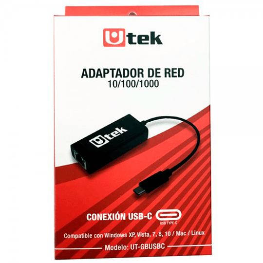 Adaptador de red RJ45 a USB-C 3.0 10/100/1000 megas